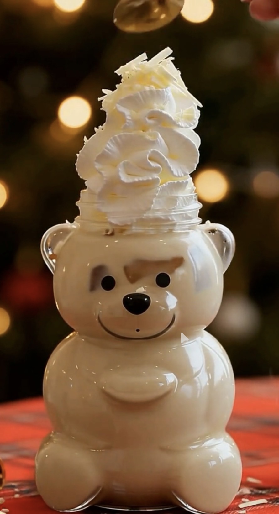 Iced White Mocha in bear mug